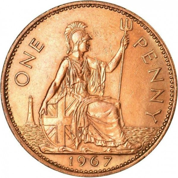 Велика Британія Королева Єлизавета II 1 пенні, 1961-1970  №2929, фото 1