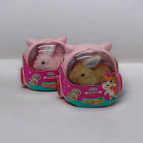 М'яка іграшка інтерактивна у рюкзаку Улюбленць Plush Pet, з аксесуарами, Кролик бежевий [tsi252975-TSI], фото 2