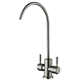 Кран для фільтрованої питної води з мінералізатором подвійний з нержавіючої сталі Mixxus MONO-08.SUS Filter (MI6563), фото 3