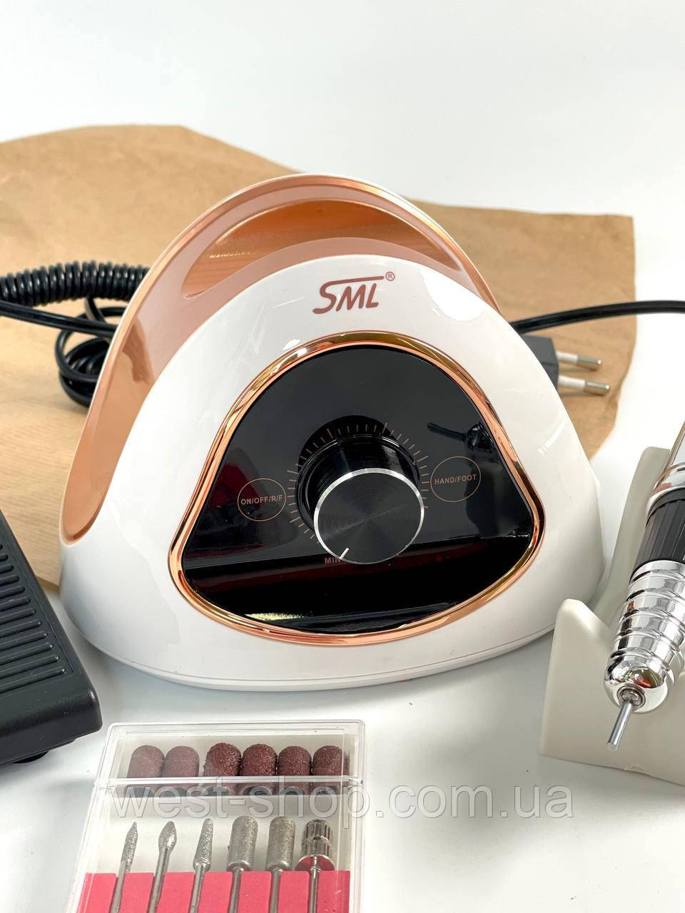 Фрезер для манікюру та педикюру SML M15 68W white 45.000 об