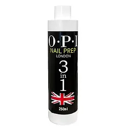 Рідина Nail prep 3в1 O.P.I для зняття липкого шару, знежирення, очищення кистей (250 мл)