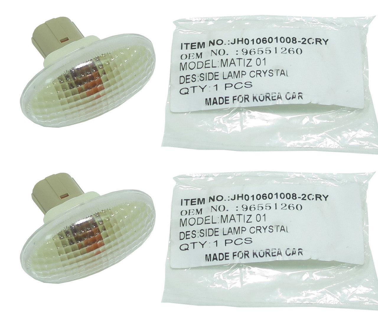 Повторювач повороту Матіз (комплект 2 шт. білий) EuroEx Угорщина 96551260