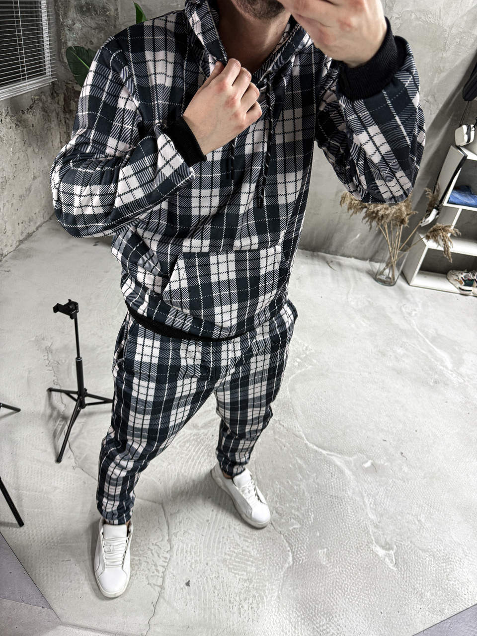 Костюм чоловічий утеплений худі штани фліс зимовий