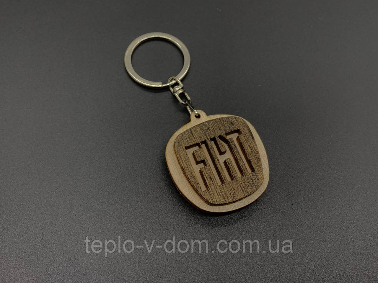 Брелок дерев'яний Fiat. 4см