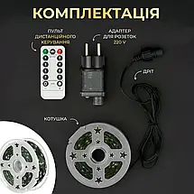 Гірлянда Роса зелена нитка довжина 50 м на 500 LED від мережі з пультом колір світіння жовтий, фото 3