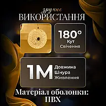 Гірлянда штора 3 метри на 6 фігур Ліхтар колір світіння теплий білий, фото 3
