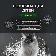 Гірлянда Роса прозора нитка довжина 200 м на 2000 LED від мережі з пультом колір світіння білий, фото 3