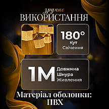 Гірлянда штора 3 метри на 6 фігур Діамант колір світіння теплий білий, фото 4