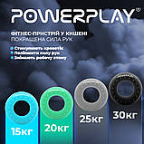 Еспандер кистьовий силіконовий PowerPlay PP-4338 Hand Grip Large 25 кг. Сірий, фото 11