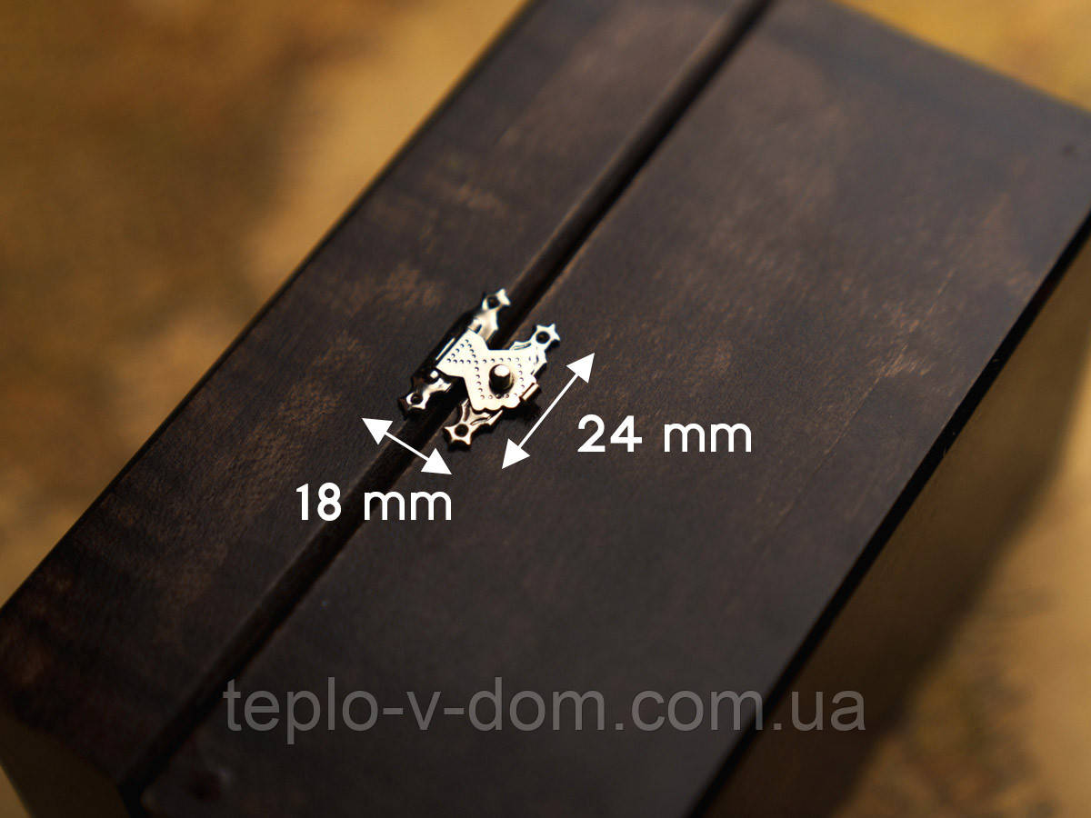 Застібка для купюрниць. Колір "срібло". 24х18мм