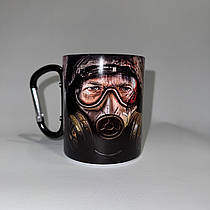 Чашка металева з карабіном із принтом "S.T.A.L.K.E.R. 2" від KLik Print