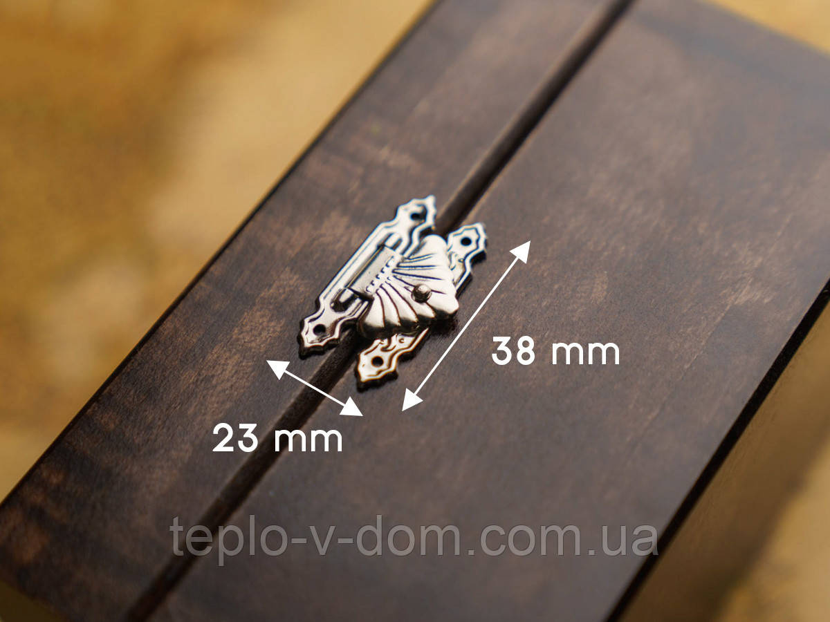 Замок для декору. Колір "срібло". 38х23мм, фото 1