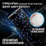 Масажний ролик (роллер) гладкий PowerPlay PP-4346 Mini EPP Foam Roller Чорно/Синій (15x5,3см.), фото 8
