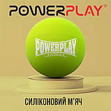Масажний силіконовий м'яч PowerPlay PP-4354 Silicone Lacrosse Ball (6.3см.) Зелений, фото 6