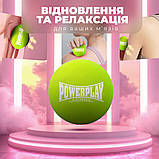 Масажний силіконовий м'яч PowerPlay PP-4354 Silicone Lacrosse Ball (6.3см.) Зелений, фото 7