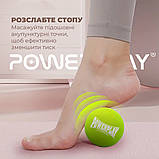 Масажний силіконовий м'яч PowerPlay PP-4354 Silicone Lacrosse Ball (6.3см.) Зелений, фото 8