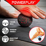 Масажний м'яч PowerPlay PP-4350 Epp Massage Ball (d8) Чорно/Червоний, фото 8