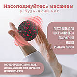 Масажний м'яч PowerPlay PP-4350 Epp Massage Ball (d8) Чорно/Червоний, фото 9