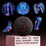 Масажний м'яч PowerPlay PP-4350 Epp Massage Ball (d8) Чорно/Червоний, фото 11