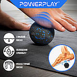 Масажний м'яч PowerPlay PP-4351 Epp Massage Ball (d10) Чорно/Синій, фото 6