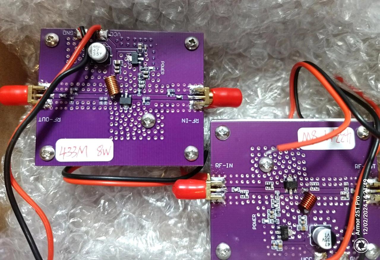 Підсилювач потужності 400-460MHz 6-9W 18-23dBm, DC6-9V (Max), Dykbcells