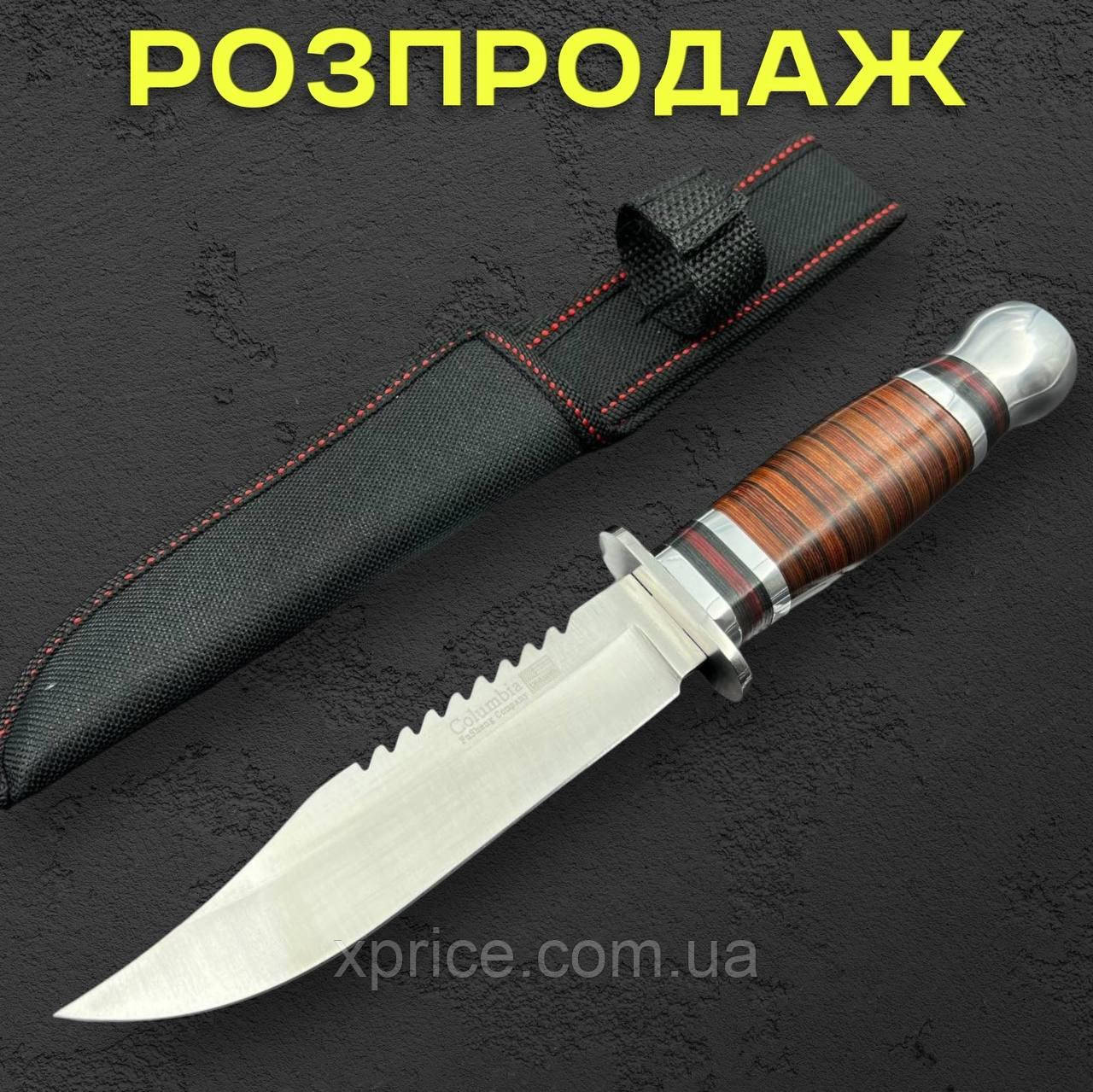 Туристичний ніж 27 см зі сталі 65х13 із чохлом із нейлону