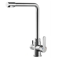 Змішувач для кухні ZERIX DAX-021 з виходом для питної води (нерж. сталь) (ZX4826)