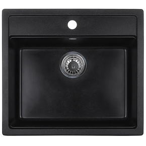 Мийка кухонна ZERIX ZS-5751S-03 чорна (ZX4596), фото 1