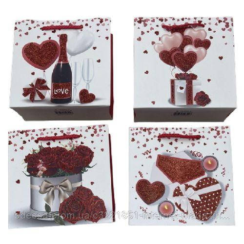 Пакет подарунковий паперовий S "Love" 18*23*10см Stenson R94967-S [Склад зберігання: Одеса №3]