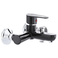 Пластиковий змішувач для ванни PLAMIX VEGA-009 Чорний (без шланга та лійки) (PM0574)