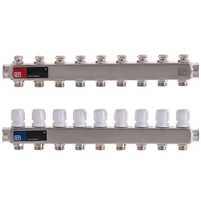 Колекторний блок з термостат. клапанами EUROPRODUCT EP.S1100-09 1"x9 (EP4996), фото 1