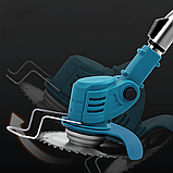 Тример для стрижки трави RIAS T-25 акумуляторний 14 насадок 48V 1xАКБ Blue (3_05783), фото 5