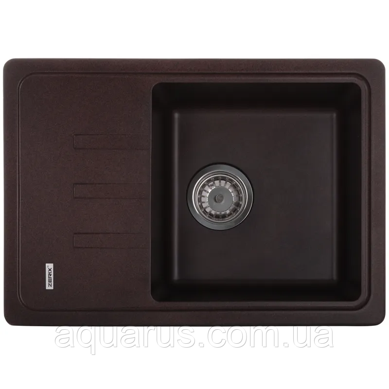 Мийка кухонна ZERIX ZS-6243S-12 коричнева (ZX4576)
