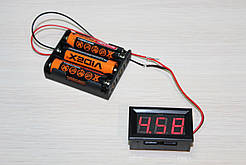 Вольтметр 0.56" DC 4.5V-30V RED цифри