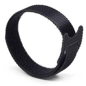 Кріпильний хомут-липучка, 210 x 12 мм, чорний, 100 шт. у пакеті Cablexpert VT-210x12 - MegaLavka