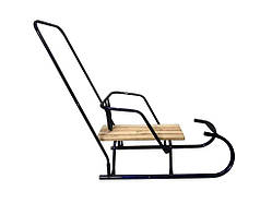 Санки дитячі Сніговик з штовхачем синій ТМ УКРАЇНА