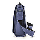Чоловіча шкіряна сумка через плече RK-30271-3md TARWA синя, фото 8
