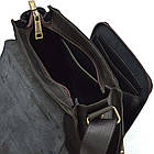 Чоловіча шкіряна сумка через плече месенджер із натуральної шкіри з клапаном коричнева 26*22*6 см, фото 6