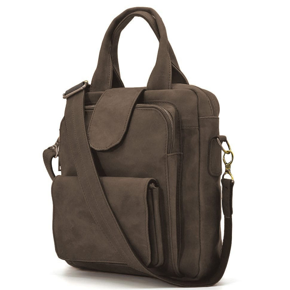 Вертикальна чоловіча сумка RC-7266-3md TARWA коричнева, фото 1