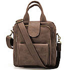 Вертикальна чоловіча сумка RC-7266-3md TARWA коричнева, фото 7