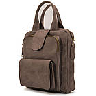 Вертикальна чоловіча сумка RC-7266-3md TARWA коричнева, фото 8