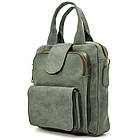Вертикальна чоловіча сумка RE-7266-3md TARWA зелена, фото 3