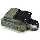 Вертикальна чоловіча сумка RE-7266-3md TARWA зелена, фото 5