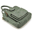 Вертикальна чоловіча сумка RE-7266-3md TARWA зелена, фото 9