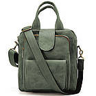 Вертикальна чоловіча сумка RE-7266-3md TARWA зелена, фото 10