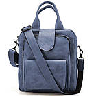 Вертикальна чоловіча сумка RK-7266-3md TARWA синя, фото 4