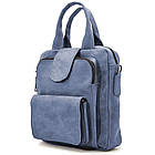 Вертикальна чоловіча сумка RK-7266-3md TARWA синя, фото 5