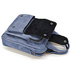 Вертикальна чоловіча сумка RK-7266-3md TARWA синя, фото 8