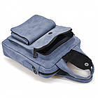 Вертикальна чоловіча сумка RK-7266-3md TARWA синя, фото 9
