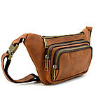 Сумка вертикального формату з клапаном з натуральної шкіри Vintage 22310 Блакитна, фото 4